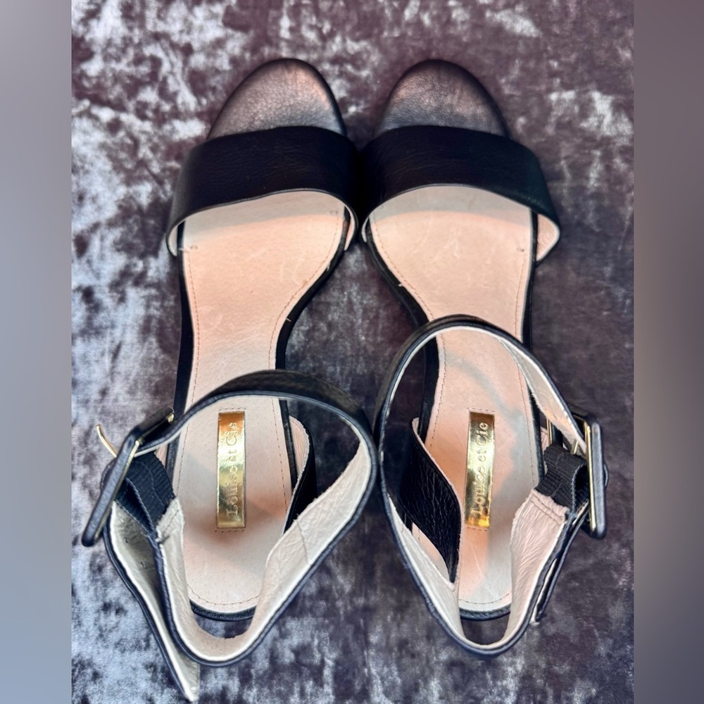 Louise et Cie Lo Punya black wedge Sandal Size 9 1/2 - Picture 8 of 10